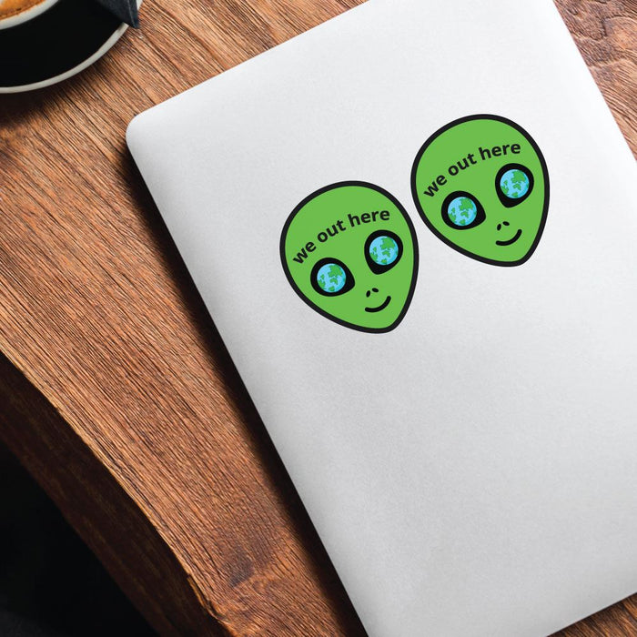2X Alien Out Here Sticker Decal