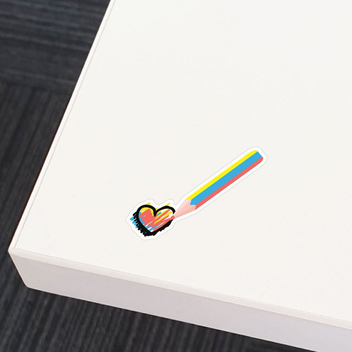 Love Pencil Sticker Decal