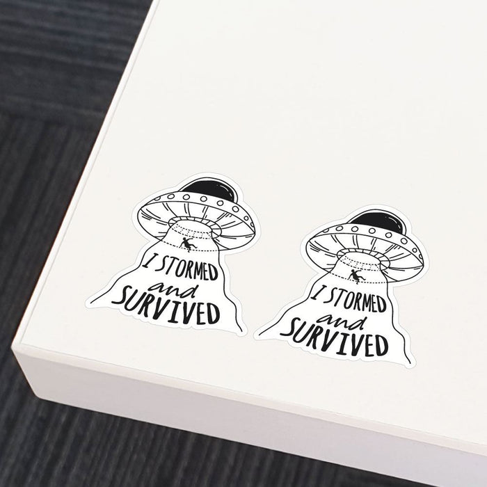 2X Stormed And Survived Sticker Decal