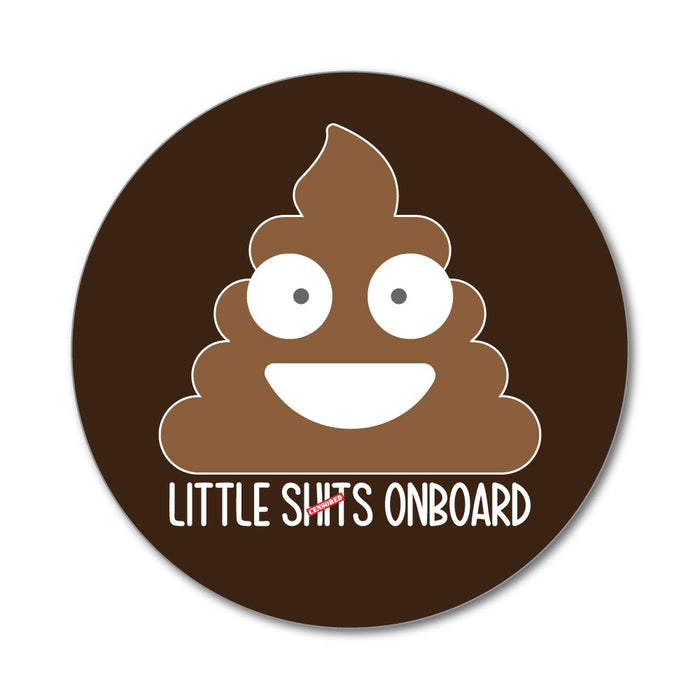 Little Shts Onboard Rude Funny Poo Kids Cheeky Naughty Car  Car Sticker Decal