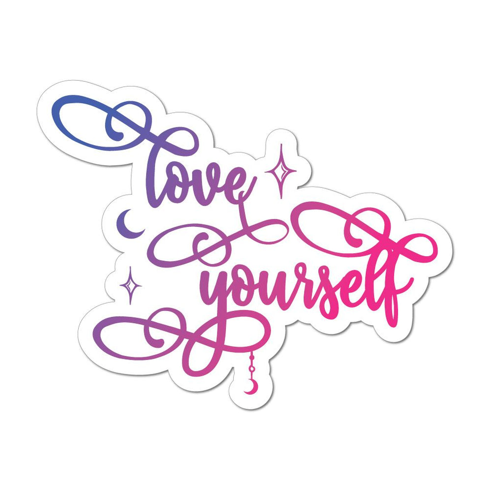 Love Yourself Laptop Car Sticker Decal | Inspirational Stickers ...