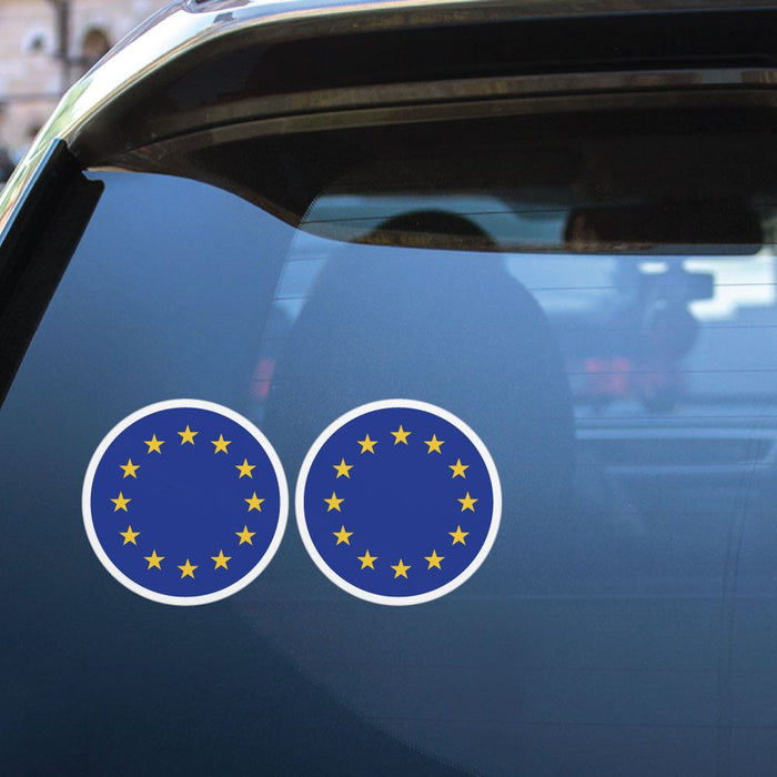 European Union Flag X2 Sticker Decal