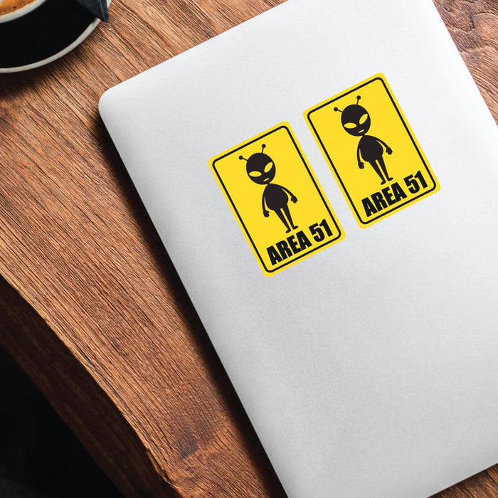 2X Area 51 Sign Sticker Decal