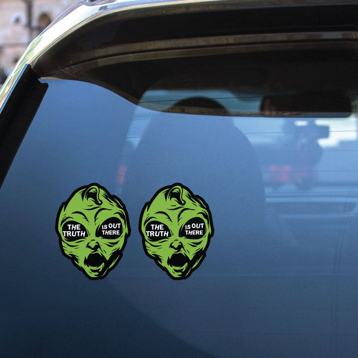 2X Alien Exists Sticker Decal