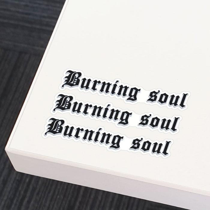3X Burning Soul Sticker Decal