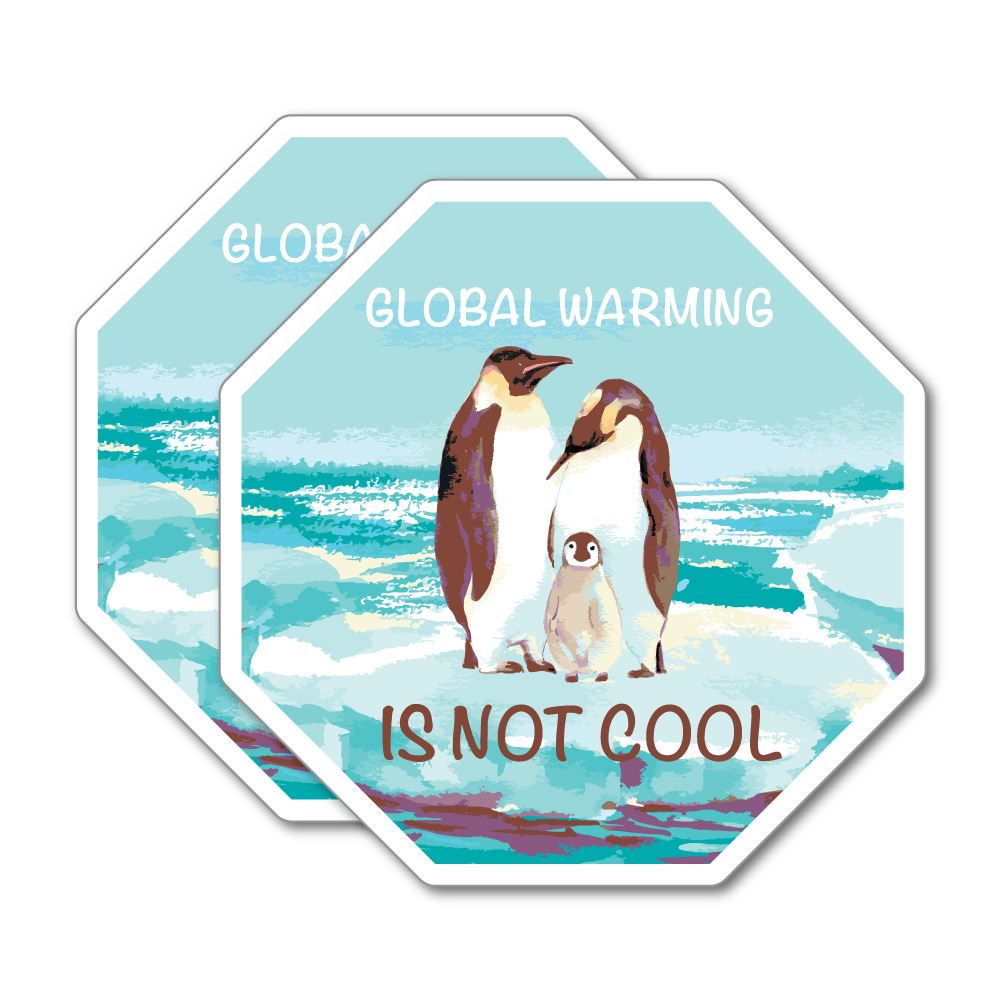 2X Global Warming Is Not Cool Sticker Decal | Environment Stickers ...