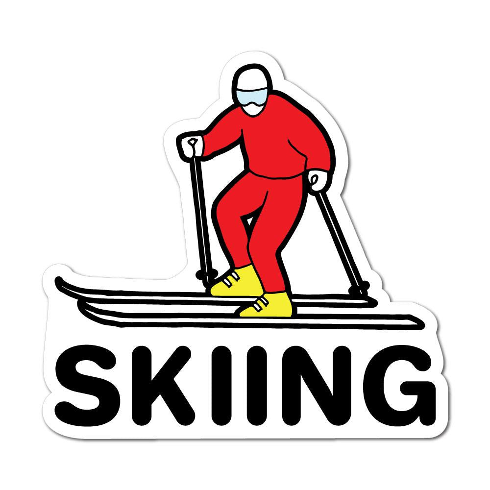 Skiing Sticker Decal | Sport Stickers - Sticker Collective