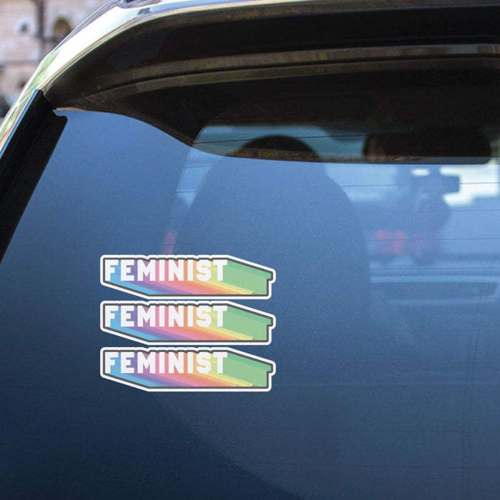 3X Feminist Sticker Decal