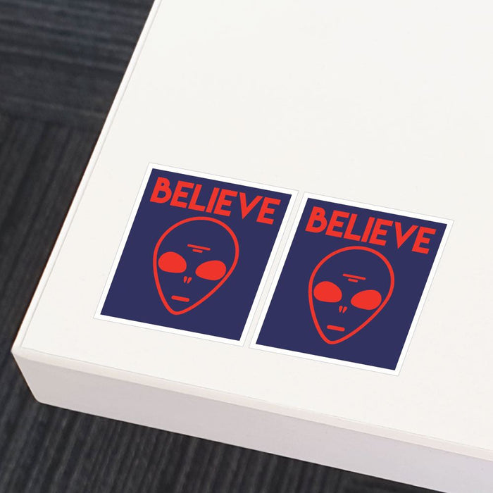 2X Believe In Aliens Sticker Decal