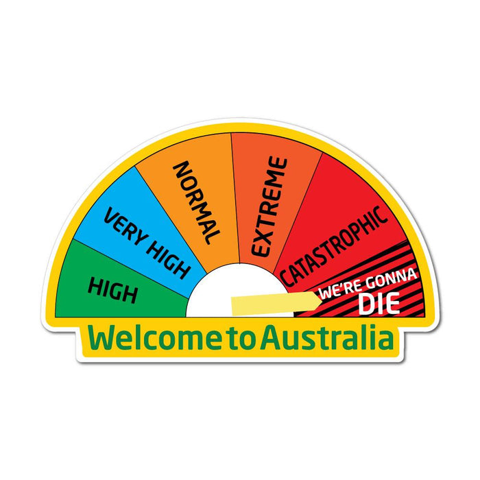 Australian Fire Danger Sticker Decal