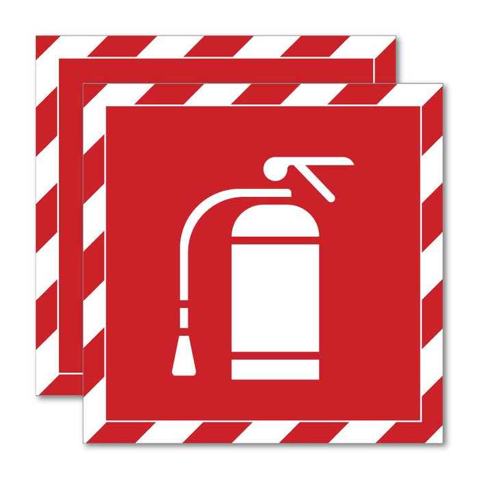 2X Fire Extinguisher Sticker Decal
