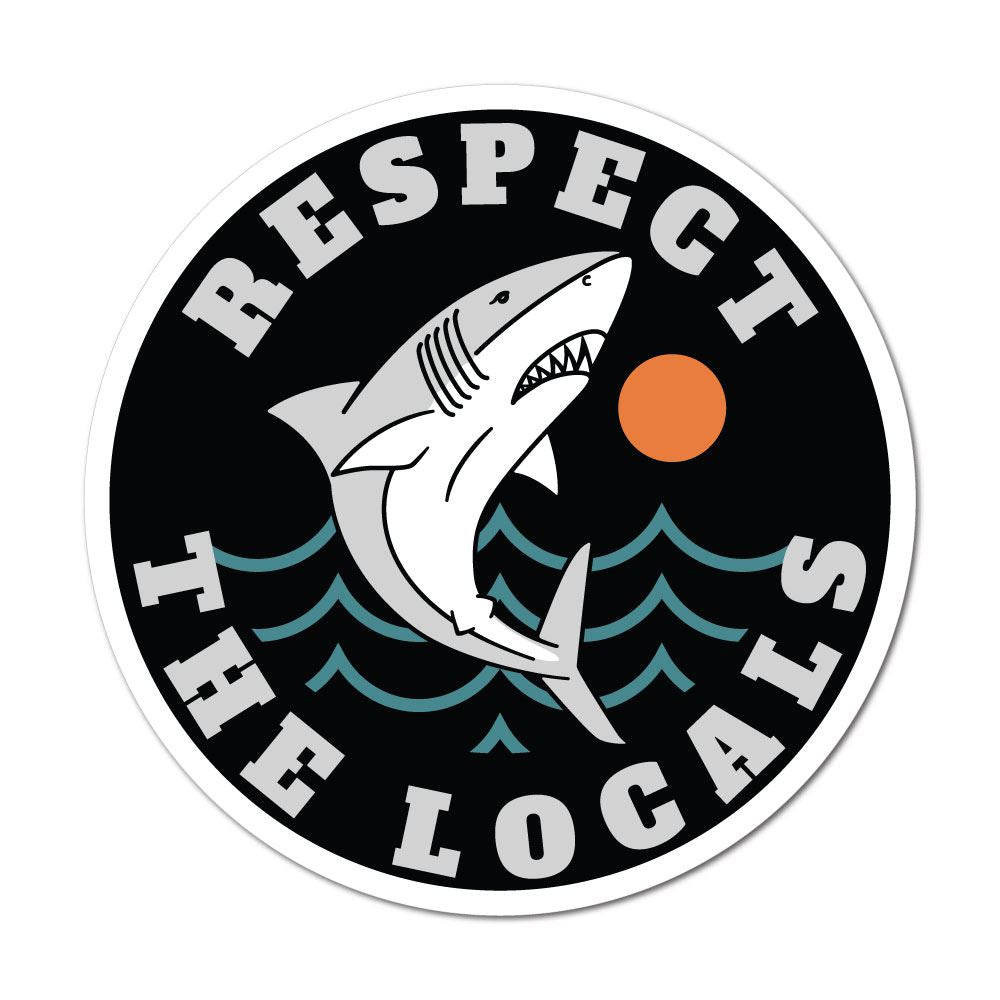 Respect Local Sticker Respect The Locals Sticker Decal | Ocean Stickers - Sticker Collective