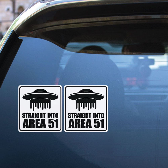 2X Straight Into Area 51 Sticker Decal