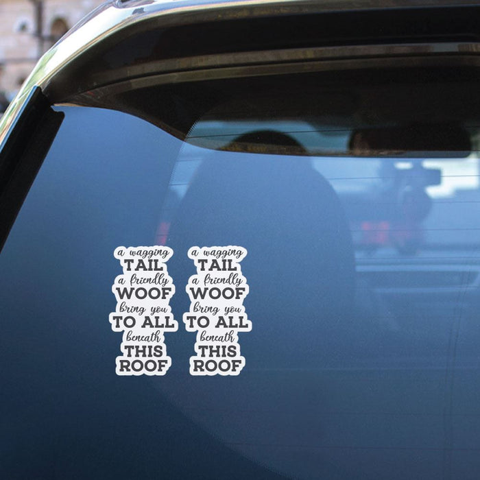2X Friendly Woof Sticker Decal