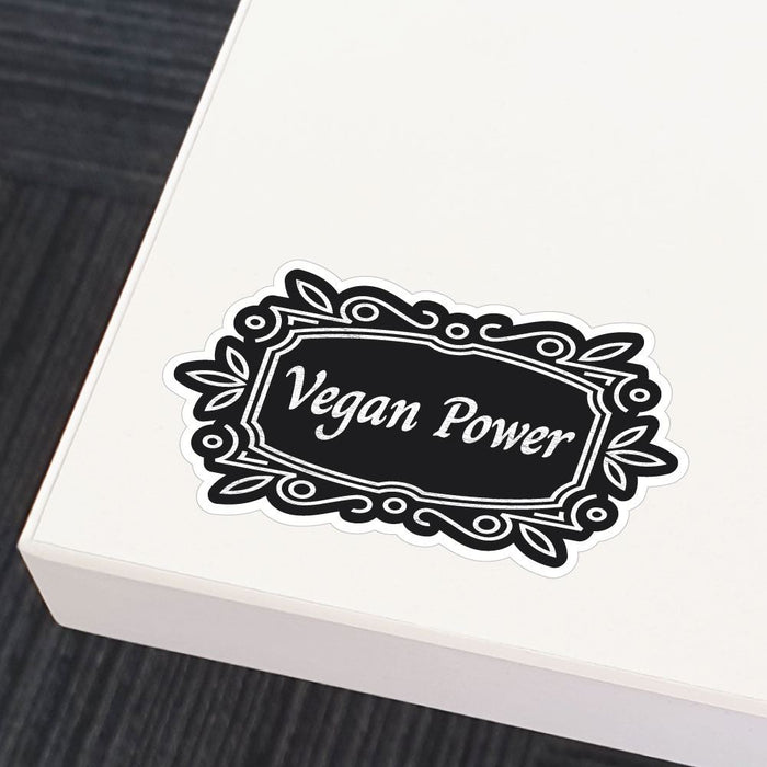Vegan Power Badge Sticker Decal