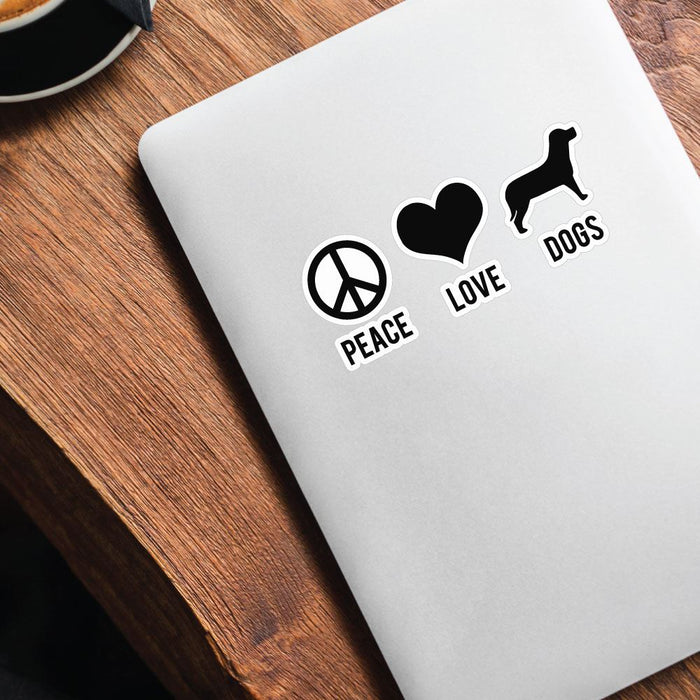 Peace Love Dogs Sticker Decal