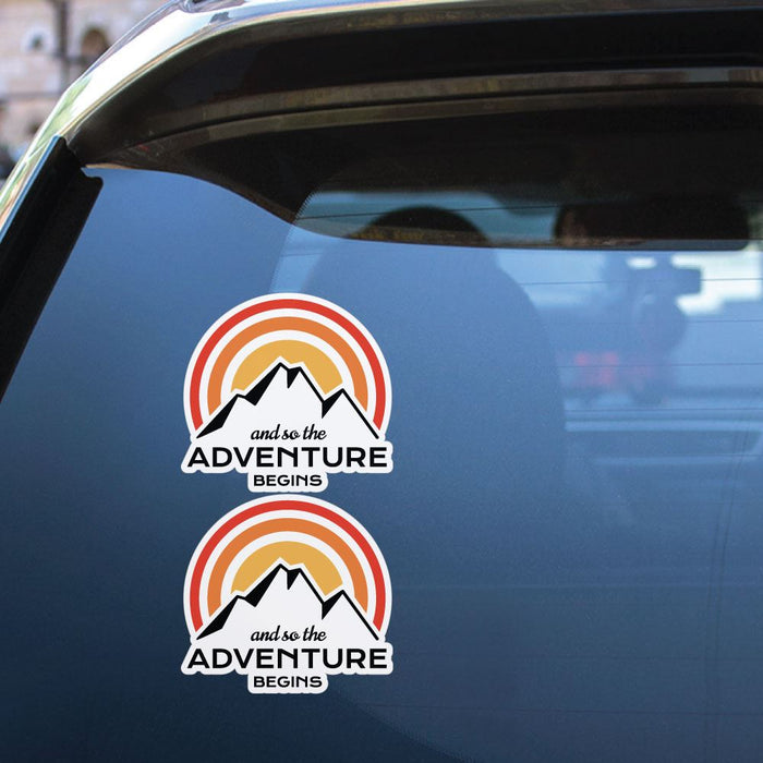 And So The Adventure Begins X2 Sticker Decal