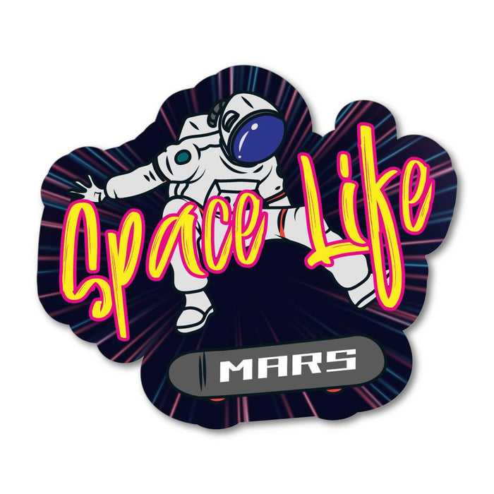 2x Space Life Mars Sticker Decal