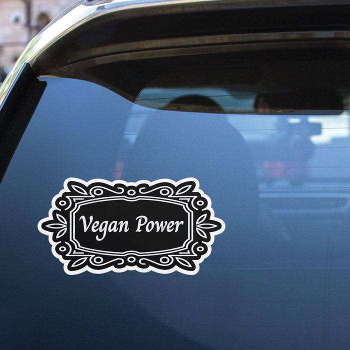 Vegan Power Badge Sticker Decal