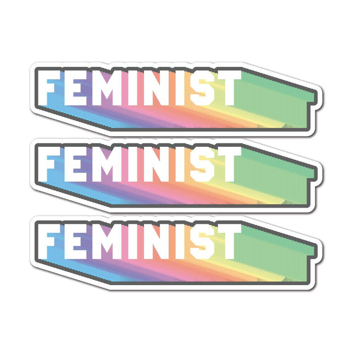 3X Feminist Sticker Decal