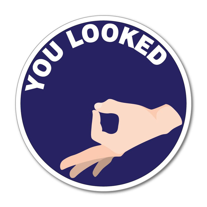 You Looked Funny Prank Car Sticker Decal