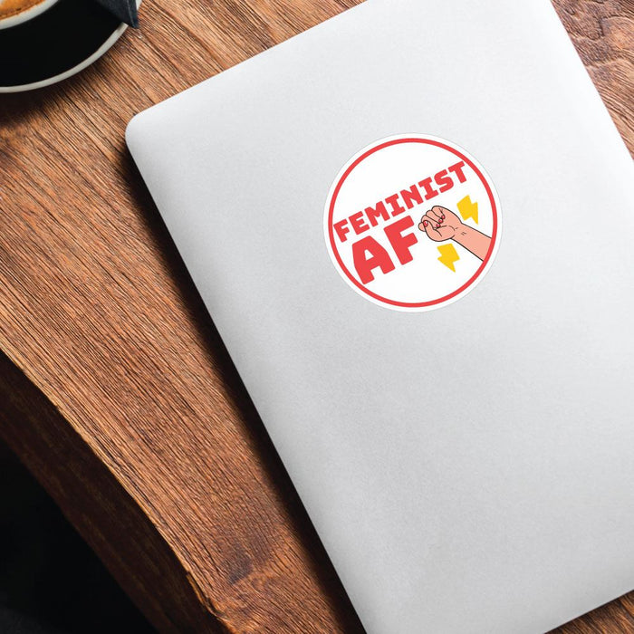 Feminist Af Lightning Fist Sticker Decal