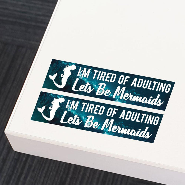 2X Be Mermaids Funny Sticker Decal