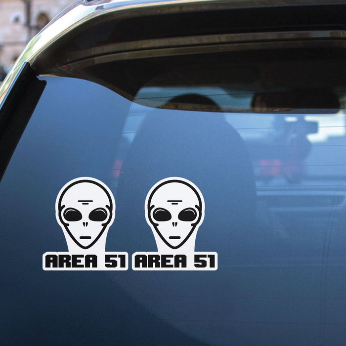 2X Area 51 Aliens Sticker Decal