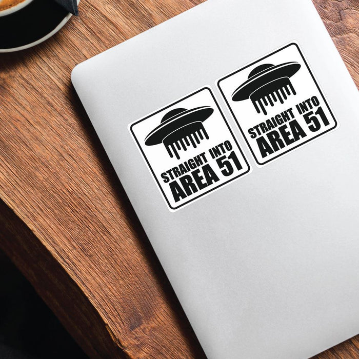 2X Straight Into Area 51 Sticker Decal