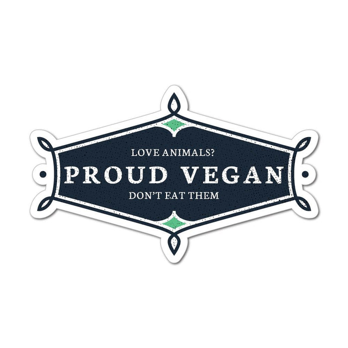 Love Animals Dont Eat Them Proud Vegan Sticker Decal