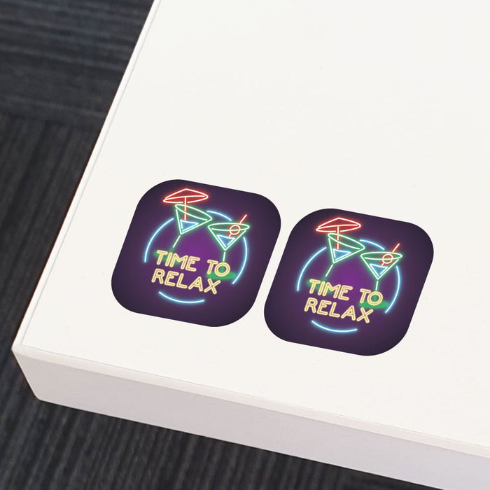 2X Time To Relax Sticker Decal