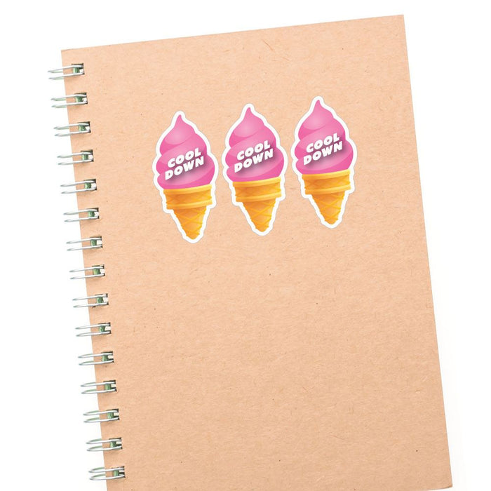 3X Cool Down Ice Cream Sticker Decal