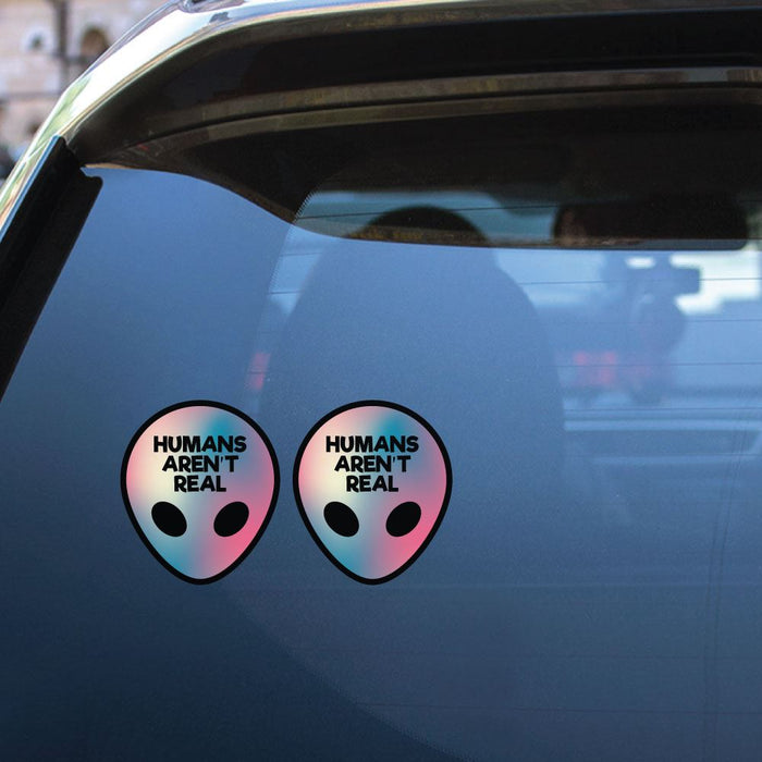 2X Humans Are Not Real Sticker Decal