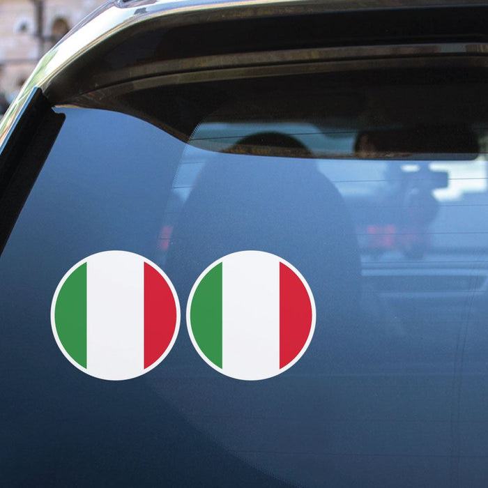Italy Flag X2 Sticker Decal