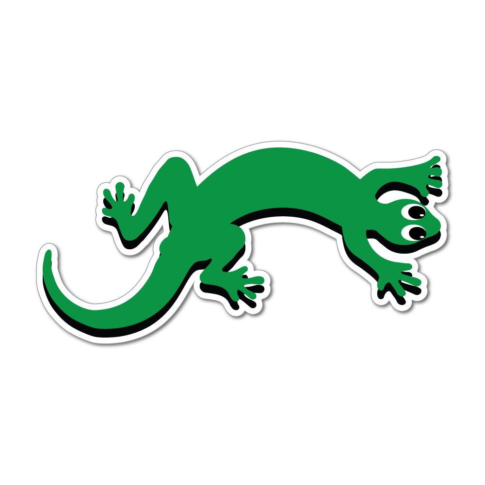 Lizard Animal Cute Funny Green Laptop Car Sticker Decal | Funny ...
