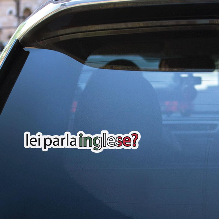 Lei Parla Inglese Italian Speak English Sticker Decal