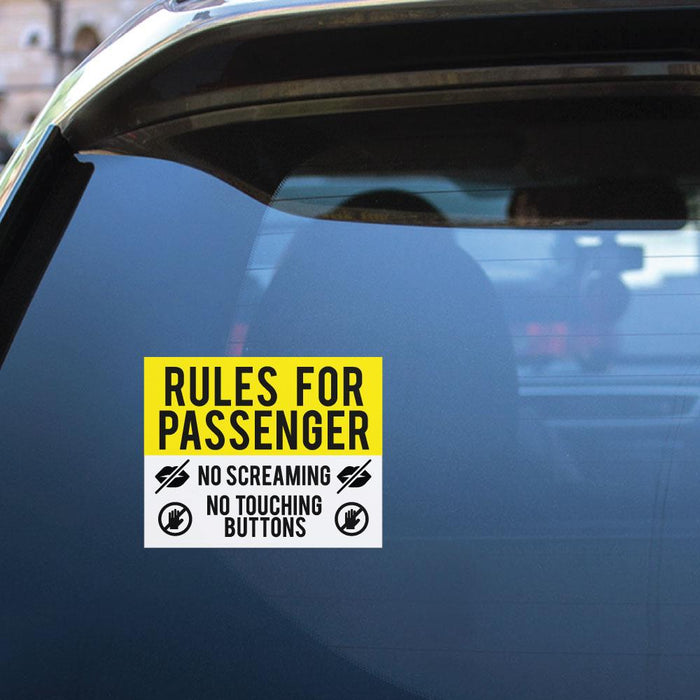 Rules For Passenger Funny Sticker Decal