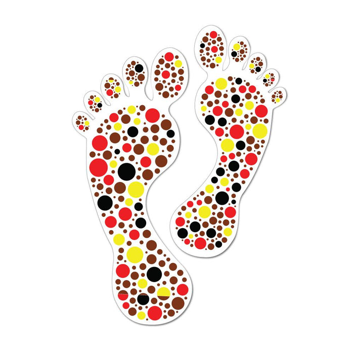 Aboriginal Style Footprints Sticker