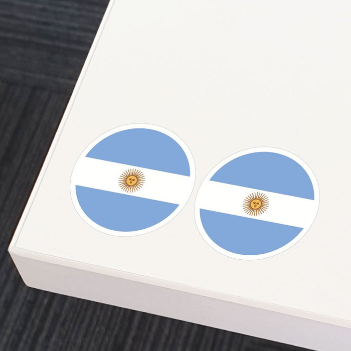 Argentina Flag X2 Sticker Decal