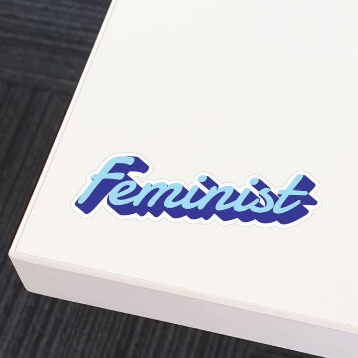 Blue Feminist Sticker Decal