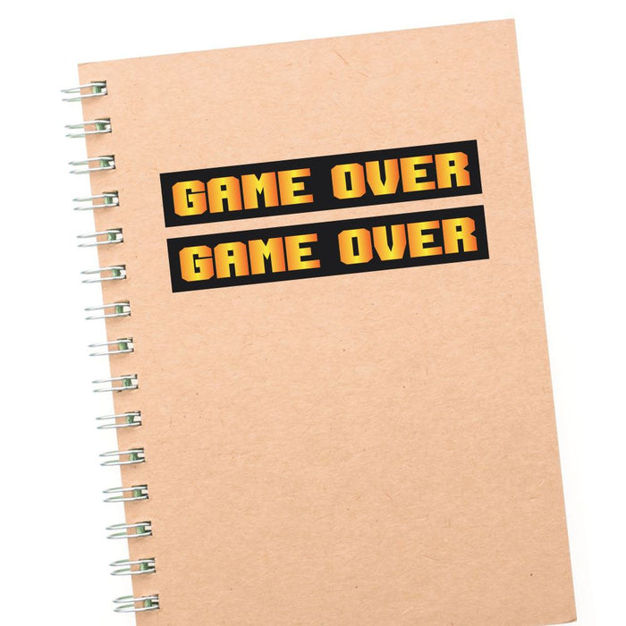 2X You Died Game Over Sticker Decal