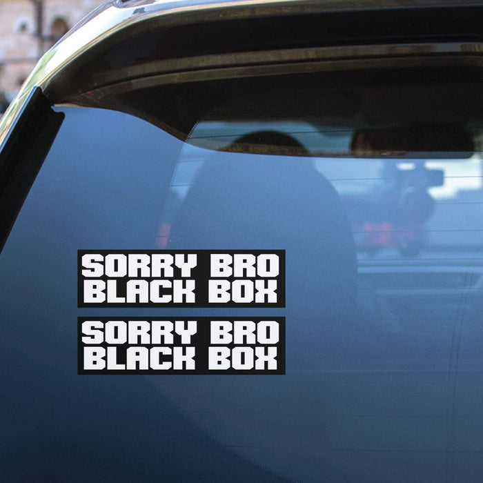 2X Black Box Sticker Decal