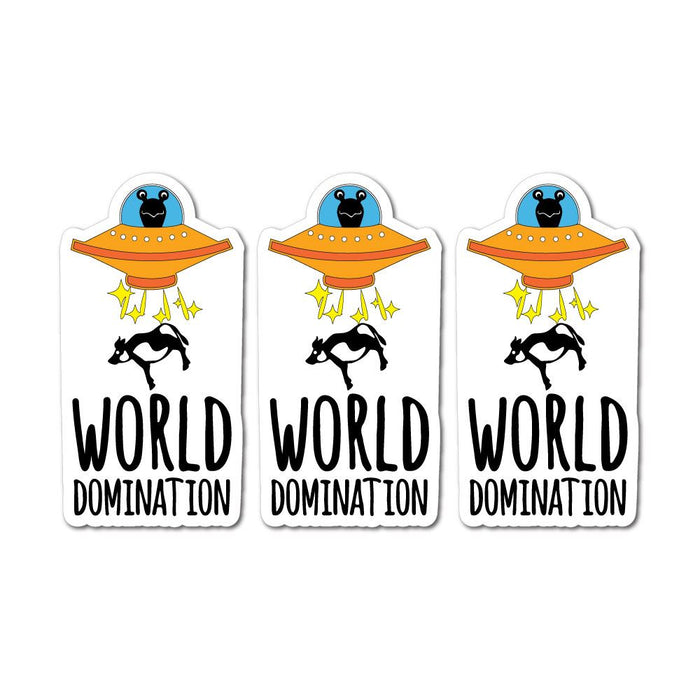 3X World Domination Aliens Sticker Decal