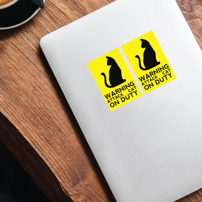 2X Attack Cat Sticker Decal