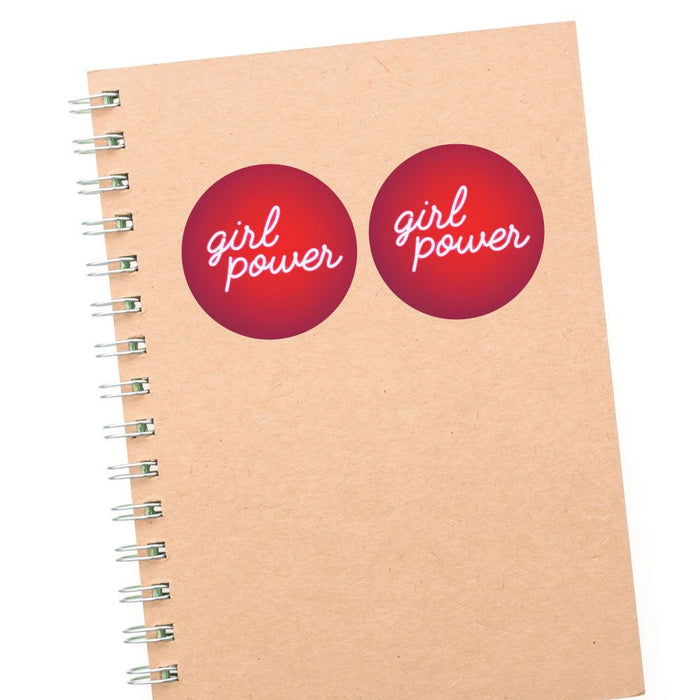 2X Girl Power Neon Light Sticker Decal