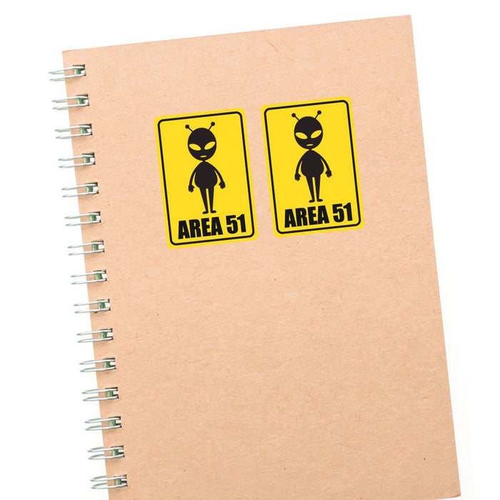 2X Area 51 Sign Sticker Decal