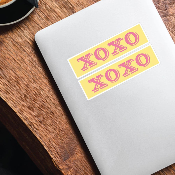 2X Hugs And Kisses Xoxo Sticker Decal
