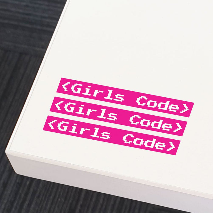 3X Girls Code Sticker Decal | Geek Stickers - Sticker Collective