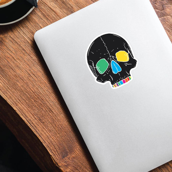 Rainbow Skull Sticker Decal