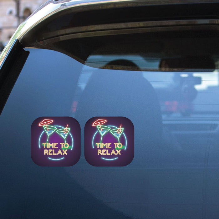2X Time To Relax Sticker Decal